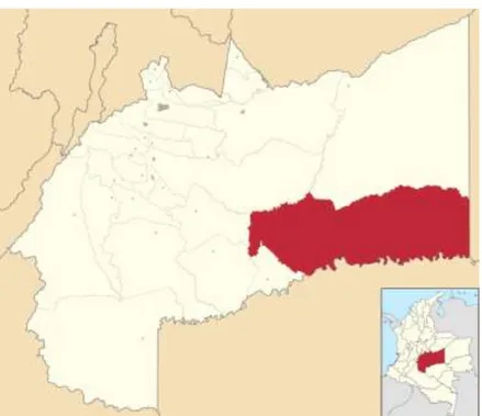 Ilustración  6.  Mapa  del  Municipio  de  Mapiripán,  Meta  (Colombia).  Fuente: 