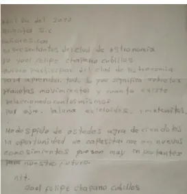 Ilustración 2 Carta de Joel 
