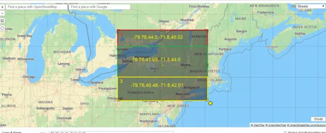 Figura 19: Segmentación de New York para la recolección de tuits 