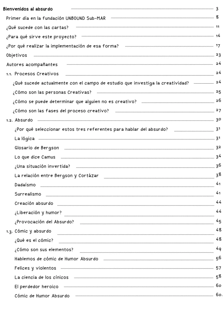 TABLA DE CONTENIDO 