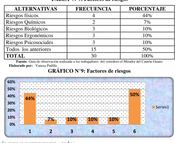 TABLA  N°9: Factores de riesgos 