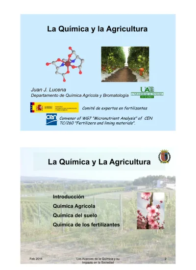 La Química y la Agricultura