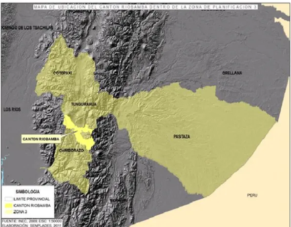 Gráfico No. 2 Mapa de Ubicación del Cantón Riobamba 