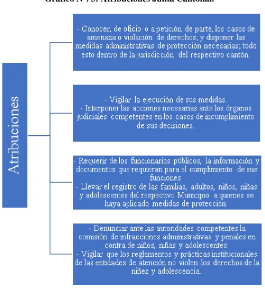 Gráfico N°. 3: Atribuciones Junta Cantonal. 