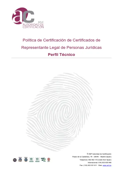 Política De Certificación De Certificados De Representante Legal De