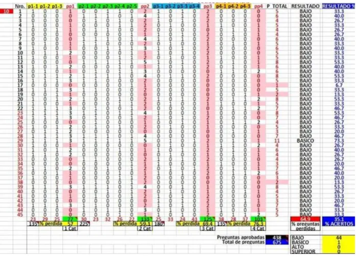 Figura 12. Resultados Simulacro Grado Decimo - 2019 
