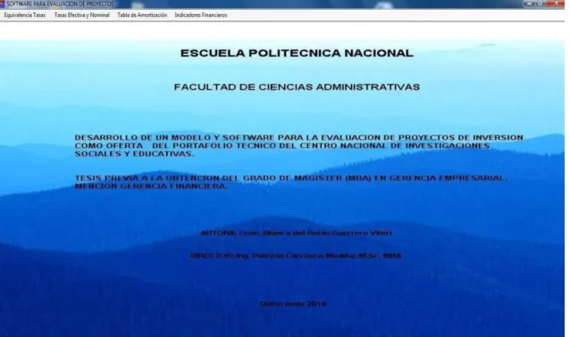 Figura 10 – Pantalla Inicio Software 