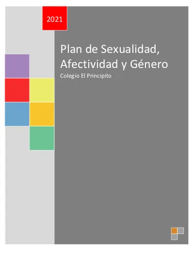 Plan De Sexualidad, Afectividad Y Género Colegio El Principito