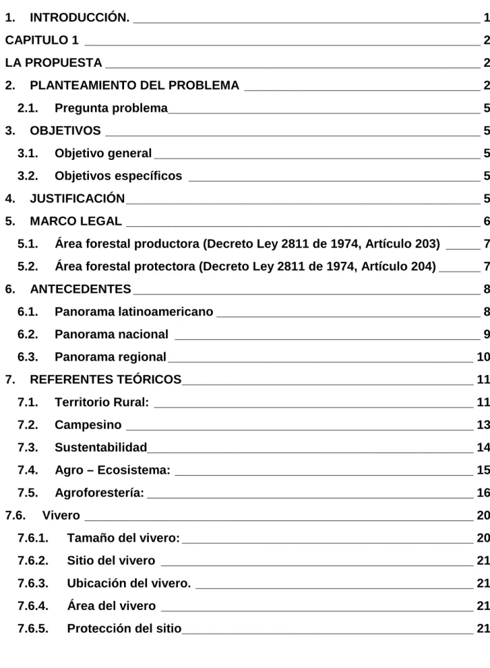 TABLA DE CONTENIDO 