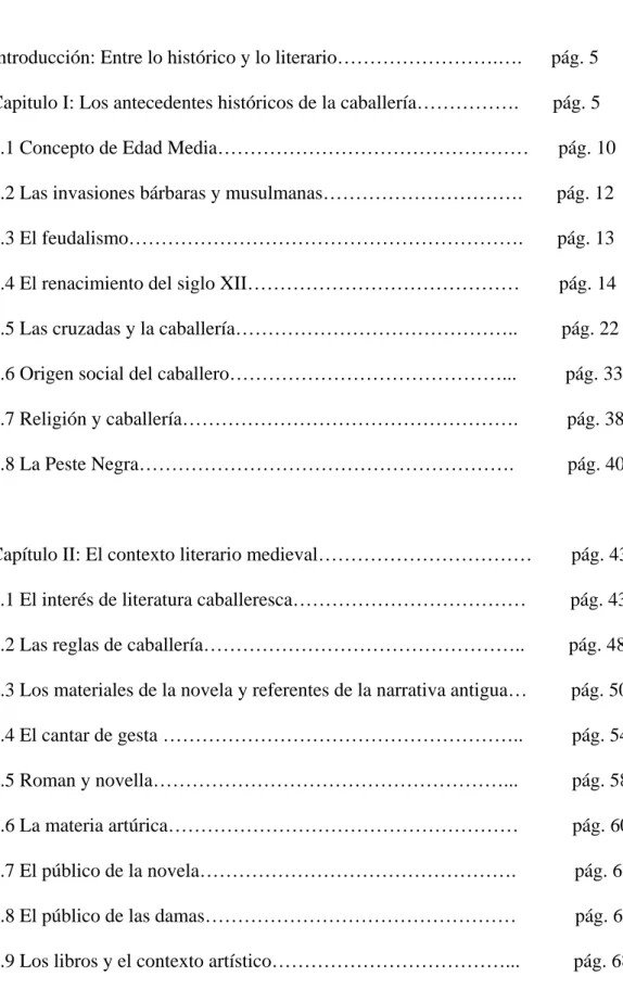 Tabla de contenido . 