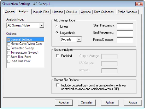 Figura 1.22. Cuadro de diálogo Simulation Settings. 