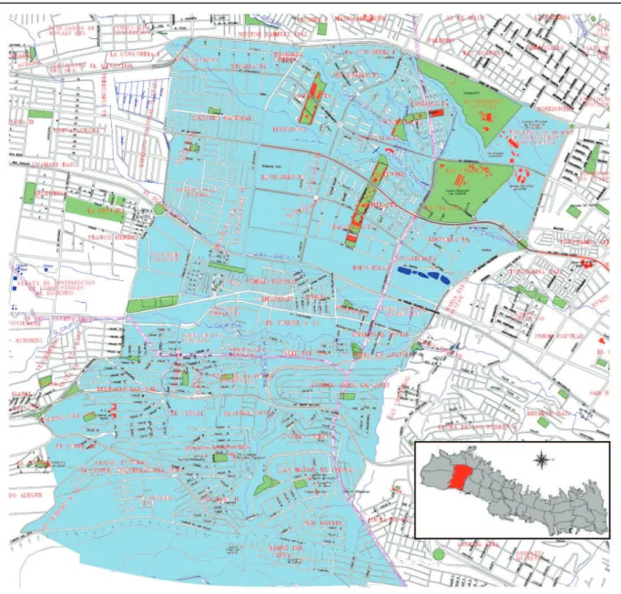 Figura 2.1. Mapa de la Parroquia de Quitumbe. 