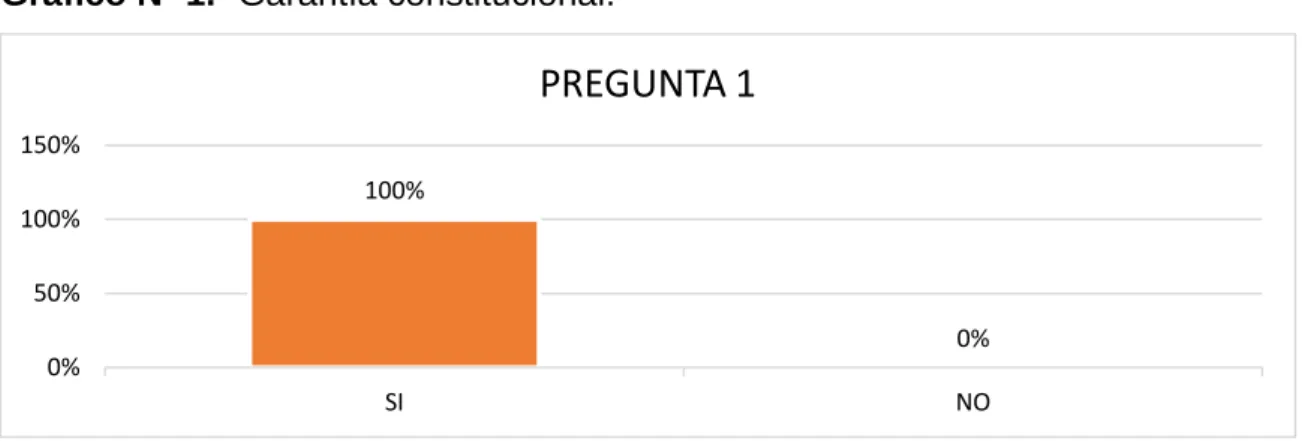 Gráfico Nº 1.- Garantía constitucional. 