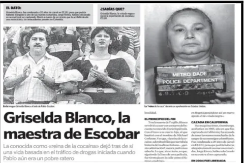 Foto 3: En la foto de la izq. aparece Griselda junto a Pablo Escobar. 