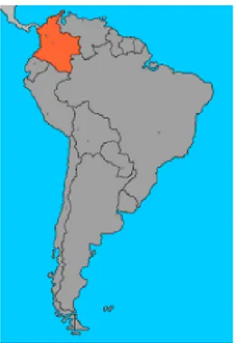 Figura  1. Colombia en Sur América 