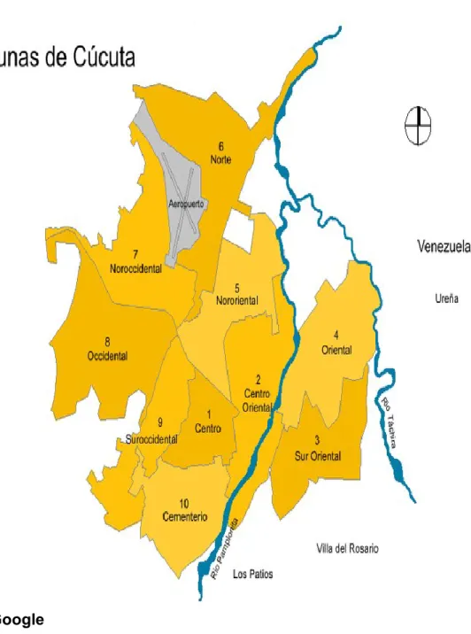 Figura 1. Comunas de Cúcuta 