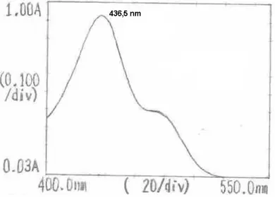 Figura 7. Barrido espectral de la solución madre de Fluoresceína Sódica. 