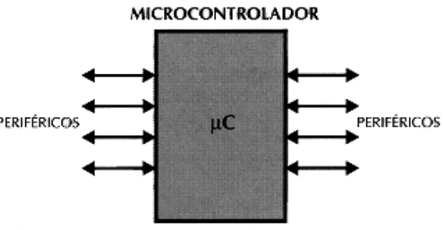 Figura 1.3. El microcontrolador es un sistema cerrado. 