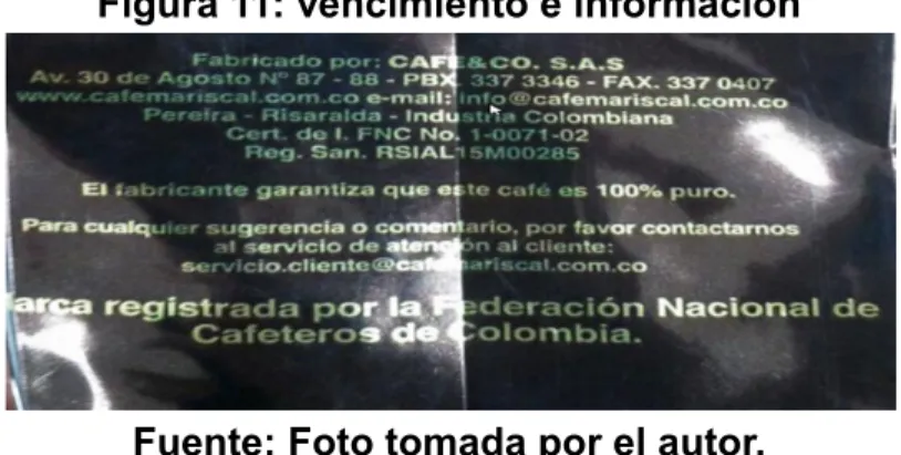 Figura 11: vencimiento e información 