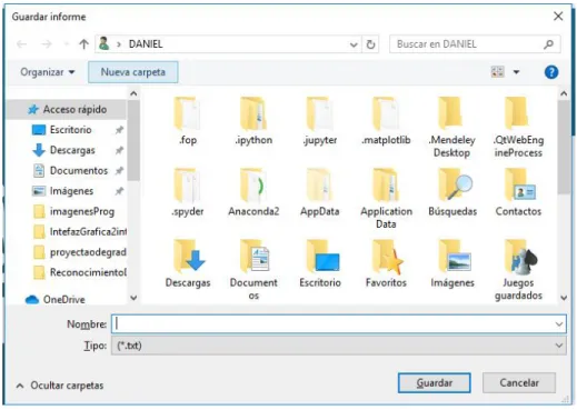 Figura 4.12: Guardar informe del error