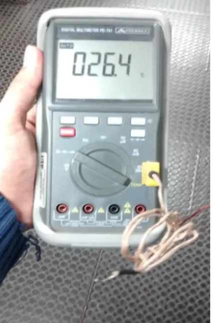 Tabla 2. Temperaturas medidas en los devanados después de la prueba. 
