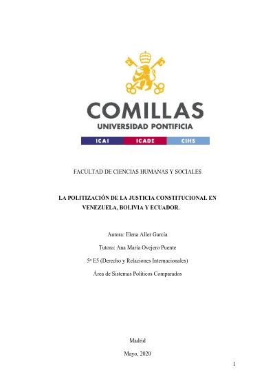 El Tribunal Constitucional Plurinacional De Bolivia: