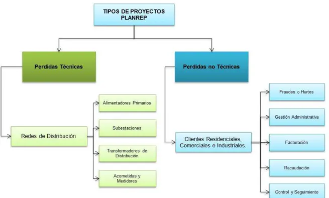 Figura 5: Tipos de Proyectos que forma el PLANREP 11