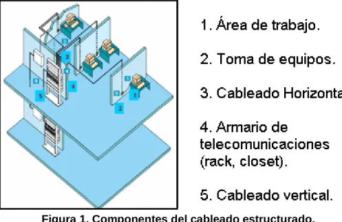 Figura 1. Componentes del cableado estructurado. 