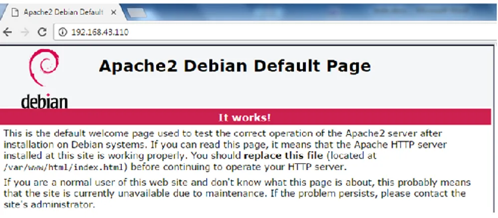 Figura 19: Prueba de funcionamiento servidor Apache 