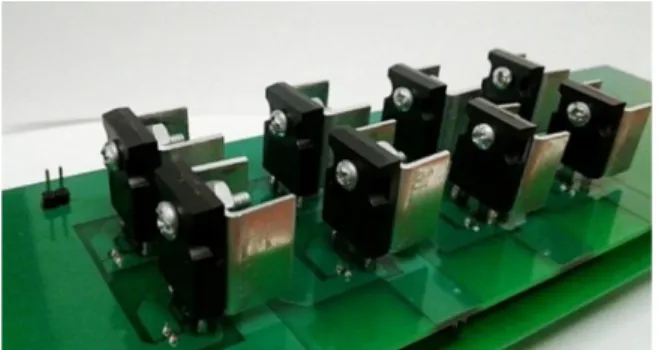 Figura 4-2. Dispositivos semiconductores IGBT con sus respectivos disipadores de calor