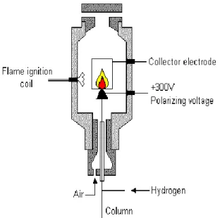 Figura 5. Detector de ionización de llama (FID) [41]. 