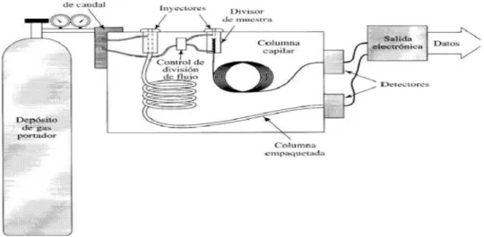 Figura 4.Esquema general de un cromatógrafo de gases. 