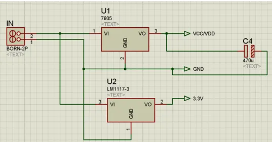 Figura 2- 22 Fuentes de 3.3v y 5v. 