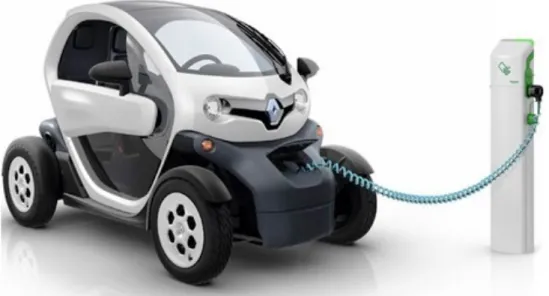Figura 3.1: Renault Twizy conectado a 220 V Fuente: http://nergiza.com/