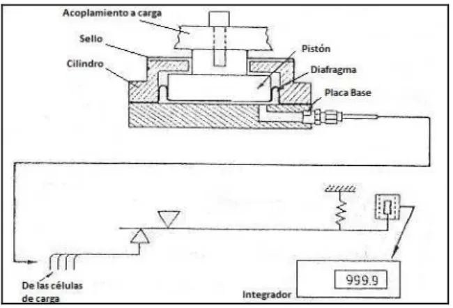 Figura 1.12. Estructura interna de una celda de carga hidráulica.  14