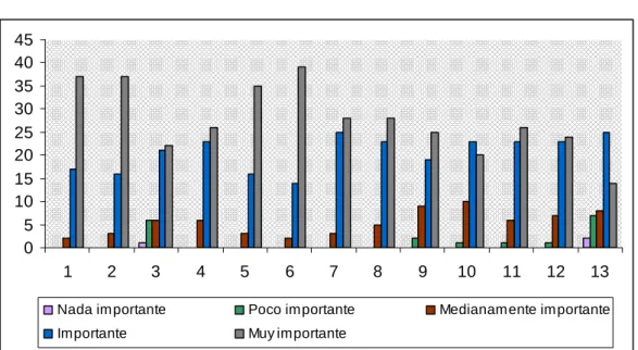 Gráfico 4. Competencias específicas importantes para la organización. 