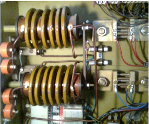 Figura 2.10.Elementos de los circuitos de fuerza de soldadura. Transformador de  corriente y resistencia shunt.