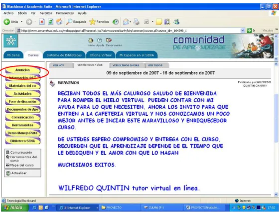 Figura 6. Icono de anuncios de la Plataforma. 