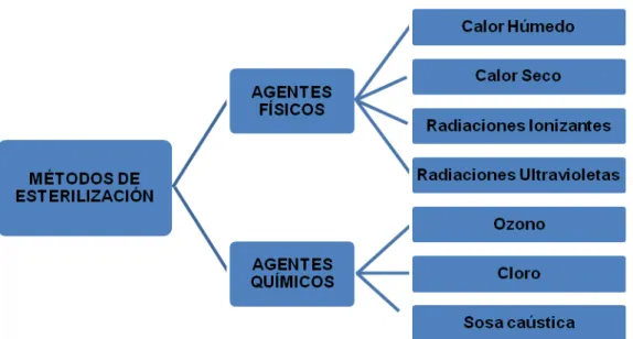 Figura 2.1 Métodos de esterilización. 