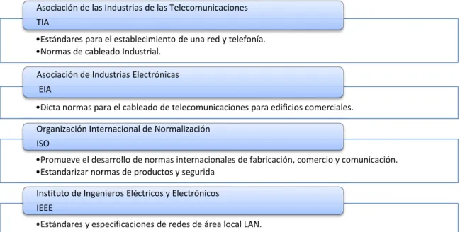 Cuadro 1.1 – Entidades de Estandarización. 