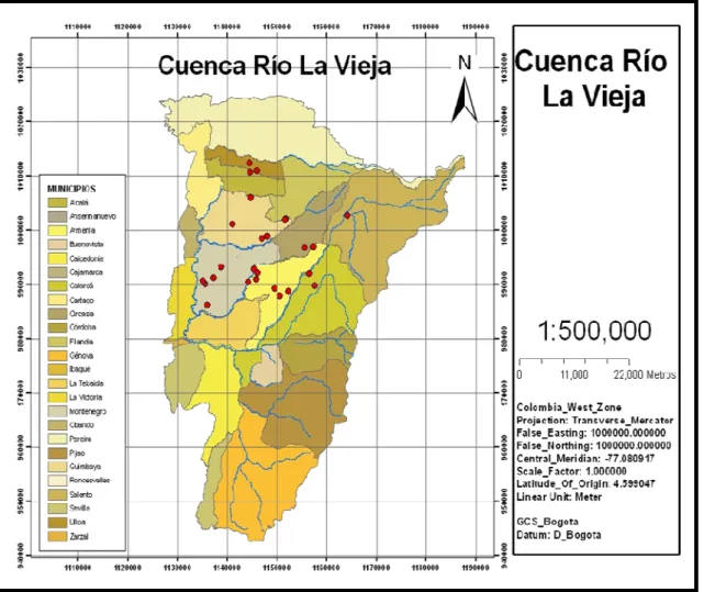 Figura 2. Mapa de ubicación de los predios 