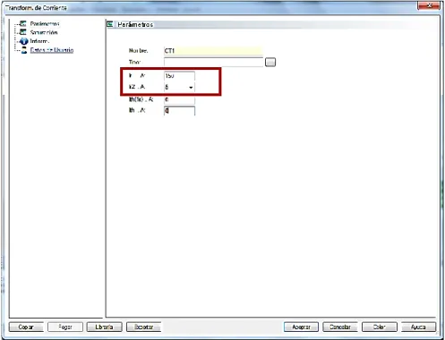 Figura 2.12. Configuración del TC