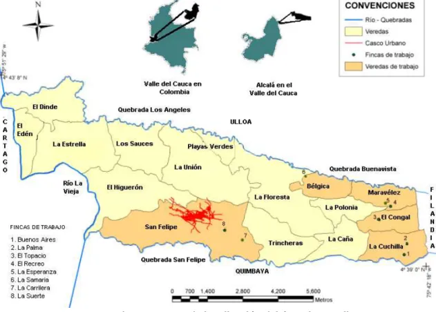 Figura 1. Mapa de localización del área de estudio 