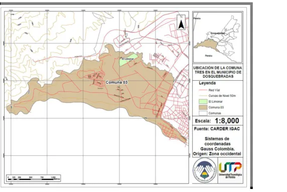 Figura 7. Mapa comuna 3 Municipio de Dosquebradas 