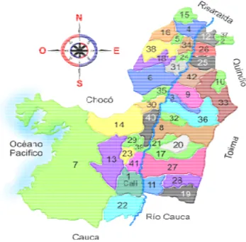 Figura 3: Mapa Departamento del Valle del Cauca 