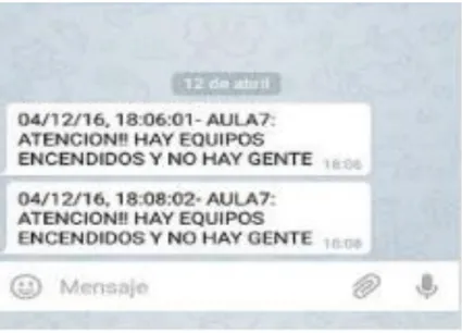 Ilustración 6 - Mensaje de notificación de reporte de variables 