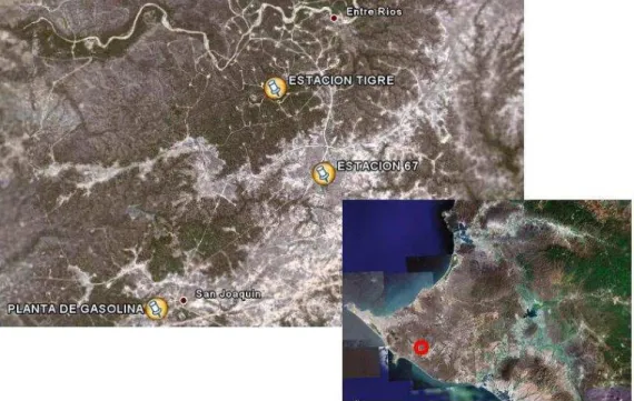 Figura 2.1 Ubicación Geográfica de las Estaciones  