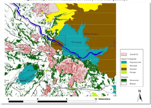 Figura 5. Mapa del PNN Santuario de Fauna y Flora Otún Quimbaya 