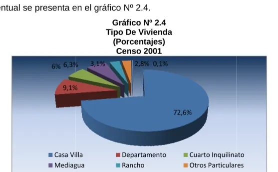 Gráfico Nº 2.4  Tipo De Vivienda 