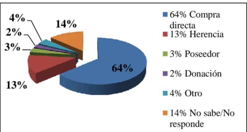 Gráfico 10.  Formas de acceso a la vivienda 
